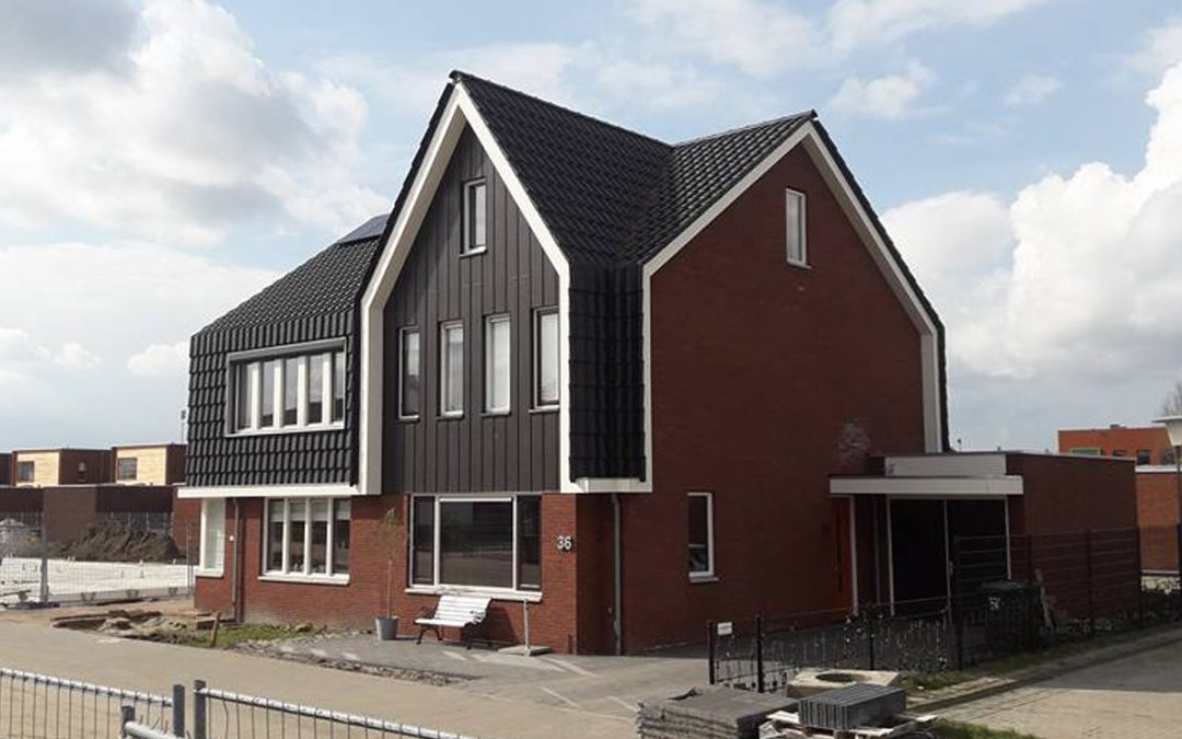 Metselwerk twee-onder-één-kap woningen Zeewolde